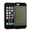 Case For Apple iPhone 7 Plus / iPhone 6 Card Holder Back Cover Solid Colored Hard PC for iPhone SE / 5s / iPhone 6 / iPhone 6s