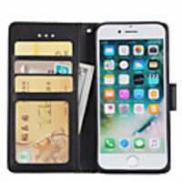 Case For Apple iPhone 7 Plus / iPhone 7 / iPhone 6s Plus Wallet / Card Holder / with Stand Full Body Cases Solid Colored Hard PU Leather