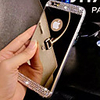 Case For Apple iPhone 8 Plus / iPhone 8 / iPhone 7 Plus Rhinestone / Plating / Mirror Back Cover Solid Colored Hard Acrylic