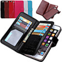 Case For Apple iPhone 8 Plus / iPhone 8 / iPhone 7 Plus Wallet / Card Holder / Flip Full Body Cases Solid Colored Hard PU Leather