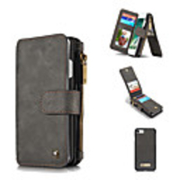 Case For Apple iPhone 8 Plus / iPhone 8 / iPhone 7 Plus Wallet / Card Holder / Shockproof Full Body Cases Solid Colored Hard Genuine Leather