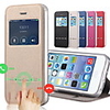 Case For Apple iPhone 8 Plus / iPhone 8 / iPhone 7 Plus with Stand / with Windows / Flip Full Body Cases Solid Colored Hard PU Leather
