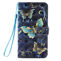 Case For Apple iPhone X / iPhone 8 Plus / iPhone 8 Card Holder / with Stand / Flip Full Body Cases Butterfly Hard PU Leather