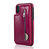 Case For Apple iPhone X / iPhone 8 Plus / iPhone 8 Card Holder / with Stand Back Cover Solid Colored Hard Genuine Leather