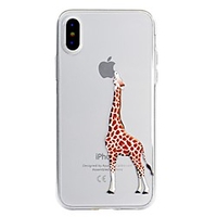 Case For Apple iPhone X / iPhone 8 Plus / iPhone 8 Pattern Back Cover Playing with Apple Logo / Cartoon Soft TPU