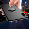Case For Apple iPhone X / iPhone 8 Plus / iPhone 8 Ring Holder / Ultra-thin / Frosted Back Cover Glitter Shine / Rhinestone Soft TPU