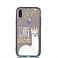 Case For Apple iPhone X / iPhone 8 Plus / iPhone 8 Transparent / Embossed / Pattern Back Cover Word / Phrase / Cartoon Hard PC