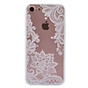 Case For Apple iPhone X / iPhone 8 Plus / iPhone 8 Transparent / Pattern Back Cover Cartoon / Lace Printing / Flower Hard PC