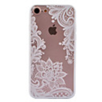 Case For Apple iPhone X / iPhone 8 Plus / iPhone 8 Transparent / Pattern Back Cover Cartoon / Lace Printing / Flower Hard PC