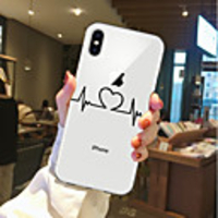 Case For Apple iPhone X / iPhone 8 Plus / iPhone 8 Transparent / Pattern Back Cover Heart Soft TPU