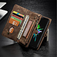 Case For Apple iPhone X / iPhone 8 Plus / iPhone 8 Wallet / Card Holder / Shockproof Full Body Cases Solid Colored Hard Genuine Leather