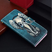 Case For Apple iPhone X / iPhone 8 Plus / iPhone 8 Wallet / Card Holder / with Stand Full Body Cases Animal / Elephant Hard PU Leather
