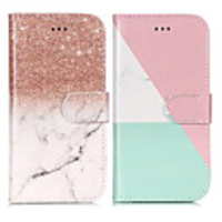 Case For Apple iPhone X / iPhone 8 Plus / iPhone 8 Wallet / Card Holder / with Stand Full Body Cases Marble Hard PU Leather