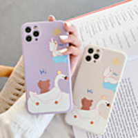 Case For Apple iPhone X XR XS XSMax iPhone 11 11Pro 11ProMax Shockproof Ultra-thin Pattern Back Cover Word Phrase Animal Cartoon Silica Gel