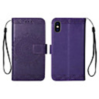 Case For Apple iPhone XR / iPhone XS Max / iPhone X Wallet / Card Holder / Embossed Back Cover Geometric Pattern Hard PU Leather