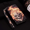 Case For Apple iPhone XR / iPhone XS Max Pattern / Flip / with Stand Full Body Cases Laser 3D Flame Skull Hard PU Leather for iPhone 6 / 6 Plus / 6S / 6S Plus / 7 / 7 Plus / 8 / 8 Plus / XS / X