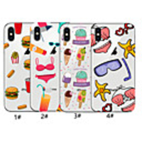 Case For Apple iPhone XR / iPhone XS Max Pattern Back Cover Food Soft TPU for iPhone X XS 8 8PLUS 7 7PLUS 6 6PLUS 6S 6S PLUS