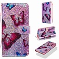 Case For Apple iPhone XR/iPhone XS Max Pattern / Flip / with Stand Full Body Cases Glitter Shine / Butterfly Hard PU Leather for iPhone 6S/6S Plus/iPhone 7/7 Plus/iPhone 8/8 Plus/ iPhone X/ iPhone XS