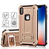 Case For Apple iPhone XS / iPhone X /Xs Max/Xr/ iPhone 8 Plus/7/7plus/iPhone 6s / 6/iPhone 6s Plus / 6 Plus Shockproof / with Stand Back Cover Solid Colored / Armor PC