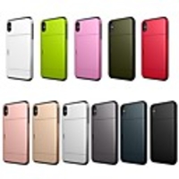 Case For Apple iPhone XS / iPhone XR / iPhone XS Max Card Holder / Shockproof Back Cover Solid Colored Hard PC