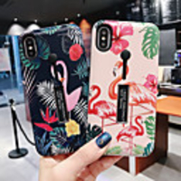 Case For Apple iPhone XS / iPhone XR / iPhone XS Max Dustproof / with Stand / Pattern Back Cover Animal / Cartoon / Flower PC