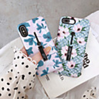 Case For Apple iPhone XS / iPhone XR / iPhone XS Max Dustproof / with Stand / Pattern Back Cover Cartoon / Flower PC