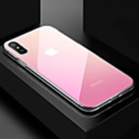 Case For Apple iPhone XS / iPhone XR / iPhone XS Max Mirror Back Cover Color Gradient Hard Tempered Glass