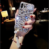 Case For Apple iPhone XS / iPhone XR / iPhone XS Max Rhinestone Back Cover Rhinestone Hard Acrylic miniinthebox