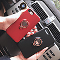 Case For Apple iPhone XS / iPhone XR / iPhone XS Max Ring Holder / Pattern Back Cover Solid Colored PC