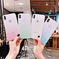 Case For Apple iPhone XS / iPhone XR / iPhone XS Max Transparent / Glitter Shine Back Cover Transparent / Glitter Shine / Color Gradient TPU