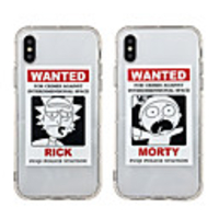 Case For Apple iPhone XS / iPhone XR / iPhone XS Max Ultra-thin / Transparent / Rick and Morty Pattern Back Cover Transparent / Cartoon TPU