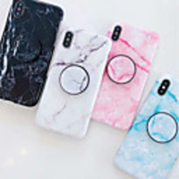 Case For Apple iPhone XS / iPhone XR / iPhone XS Max with Stand / IMD / Pattern Back Cover Marble Soft TPU
