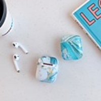 Case For Apple scene map Air Pods 1st generation 2nd generation universal colorful marble pattern TPU material IMD process fine frosted Bluetooth headset protective shell MYL