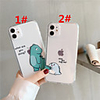 Case For Apple scene map iPhone 11 11 Pro 11 Pro Max cartoon cute dinosaur couple pattern high permeability TPU material air pressure drop-resistant mobile phone case