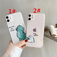 Case For Apple scene map iPhone 11 11 Pro 11 Pro Max cartoon cute dinosaur couple pattern high permeability TPU material air pressure drop-resistant mobile phone case