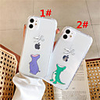 Case For Apple scene map iPhone 11 11 Pro 11 Pro Max cartoon small dinosaur pattern high permeability TPU material air pressure drop-resistant mobile phone case