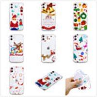 Case For Apple scene map iPhone 11 11 Pro 11 Pro Max Christmas series pattern high translucent TPU material soft case WL