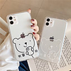 Case For Apple scene map iPhone 11 11 Pro 11 Pro Max line bear pattern high permeability TPU material air pressure drop-resistant mobile phone case