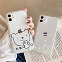 Case For Apple scene map iPhone 11 11 Pro 11 Pro Max line bear pattern high permeability TPU material air pressure drop-resistant mobile phone case