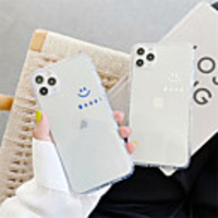 Case For Apple scene map iPhone 11 11 Pro 11 Pro Max smiley face letter pattern high translucent TPU material air pressure drop resistant glitter phone case