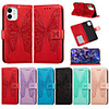 Case For Apple scene map iPhone 12 11 Pro Max XS Max embossed embossed butterfly pattern PU leather card holder all-inclusive phone case