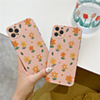 Case For Apple Scene Map iPhone 12 12 Pro 11 Pro Max Fine Hole Photo Frame Private Model Series Oil Painting Small Flower Pattern TPU Material IMD Craft Phone Case KK