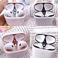 Case For Apple Scene Picture Air Pods Cartoon Pattern Metallic Bluetooth Headphone Case Dustproof Sticker JMGD