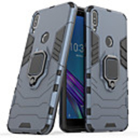 Case For Asus ASUS Zenfone max M1 ZB555KL Shockproof / Ring Holder Back Cover Lines / Waves / Armor Acrylic