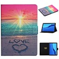 Case For Huawei Mediapad T5 10 Mediapad M5 Lite 10 Card Holder with Stand Pattern Full Body Cases Scenery PU Leather