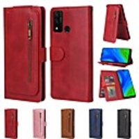 Case For Huawei Honor 10 Lite / Huawei Honor 8A / Huawei Y7 2019 Wallet / Card Holder / with Stand Full Body Cases Solid Colored PU Leather
