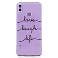 Case For Huawei Honor 8X / Huawei P Smart (2019) Pattern / Transparent Back Cover Text Line Soft TPU for Mate20 Lite / Mate10 Lite / Y6 (2018) / P20 Lite / Nova 3i / P Smart / P20 Pro