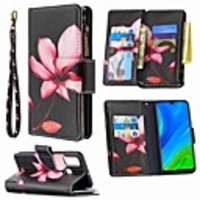 Case For Huawei Honor 9X Lite P Smart 2020 P40 Lite Wallet Card Holder with Stand Full Body Cases Sun Fower Painted Zipper Bag PU Leather TPU for Huawei P30 Lite P40 Pro P40 Lite E Honor 10 Lite