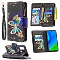 Case For Huawei Honor 9X Lite P Smart 2020 P40 Lite Wallet Card Holder with Stand Full Body Cases Big Butterfly Painted Zipper Bag PU Leather TPU for Huawei P30 Lite P40 Pro P40 Lite E Honor 10 Lite
