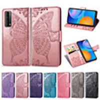 Case For Huawei Huawei Honor 7A / Huawei Honor 7C(Enjoy 8) / HUAWEI P40 Card Holder / Shockproof / Embossed Full Body Cases Solid Colored PU Leather / TPU